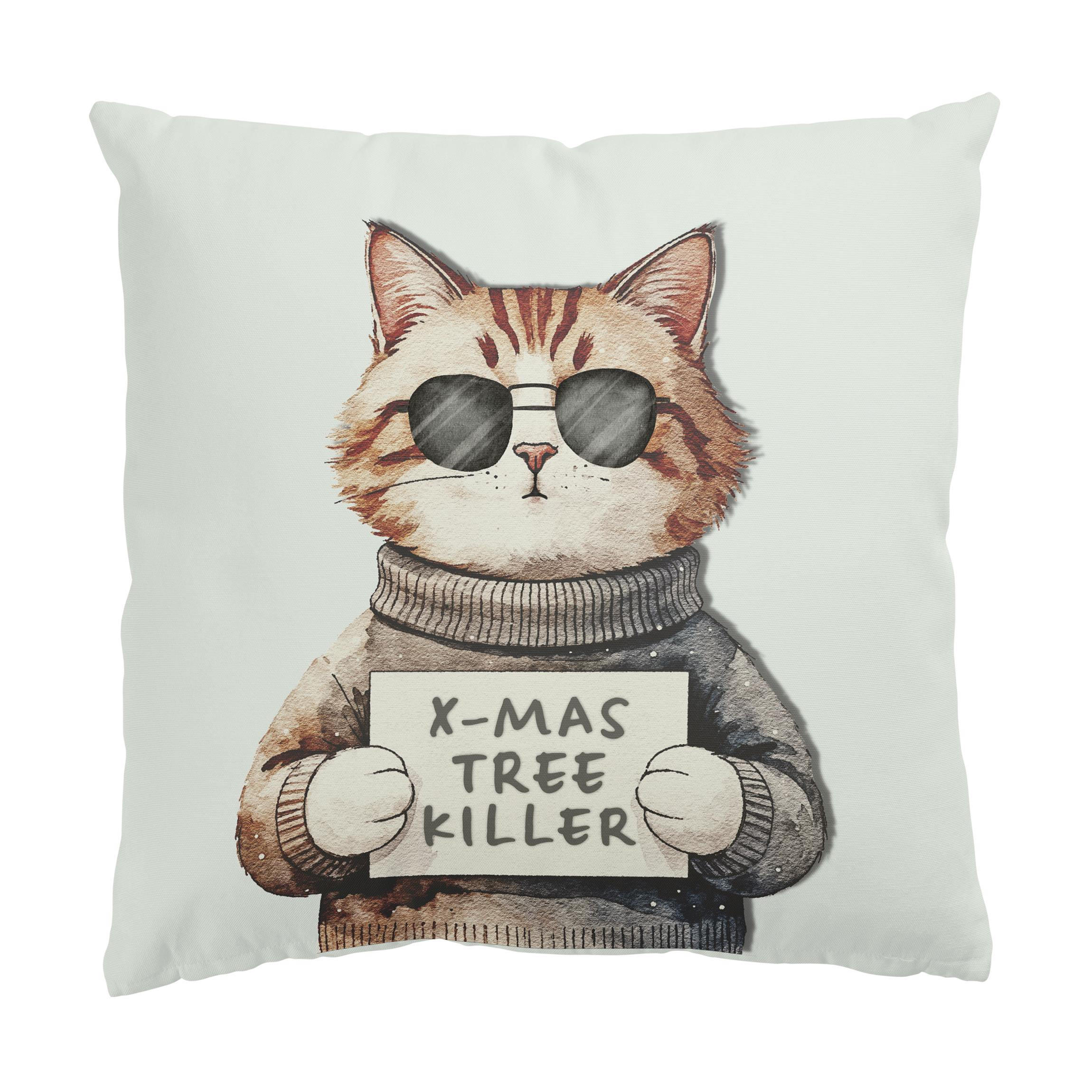 DEKOKISSEN Weihnachtsbaumkiller 50/50 cm - Braun, Textil (50/50/10cm) - Bilderwelten