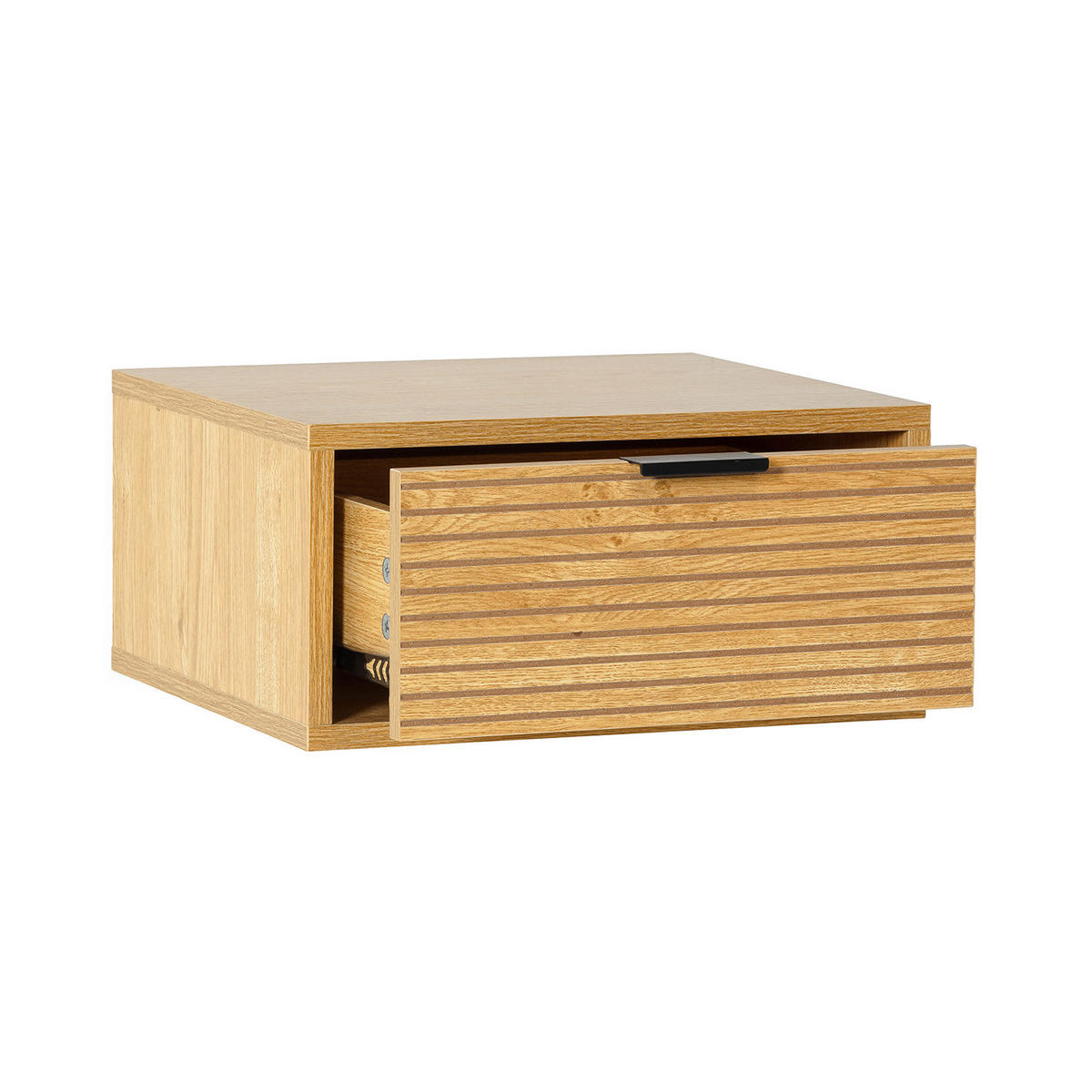 2er-Set SCHWEBENDER NACHTTISCH Mónica Eichenfarbe - Honigeiche, Holzwerkstoff (40/19/35cm) - VS Venta-stock