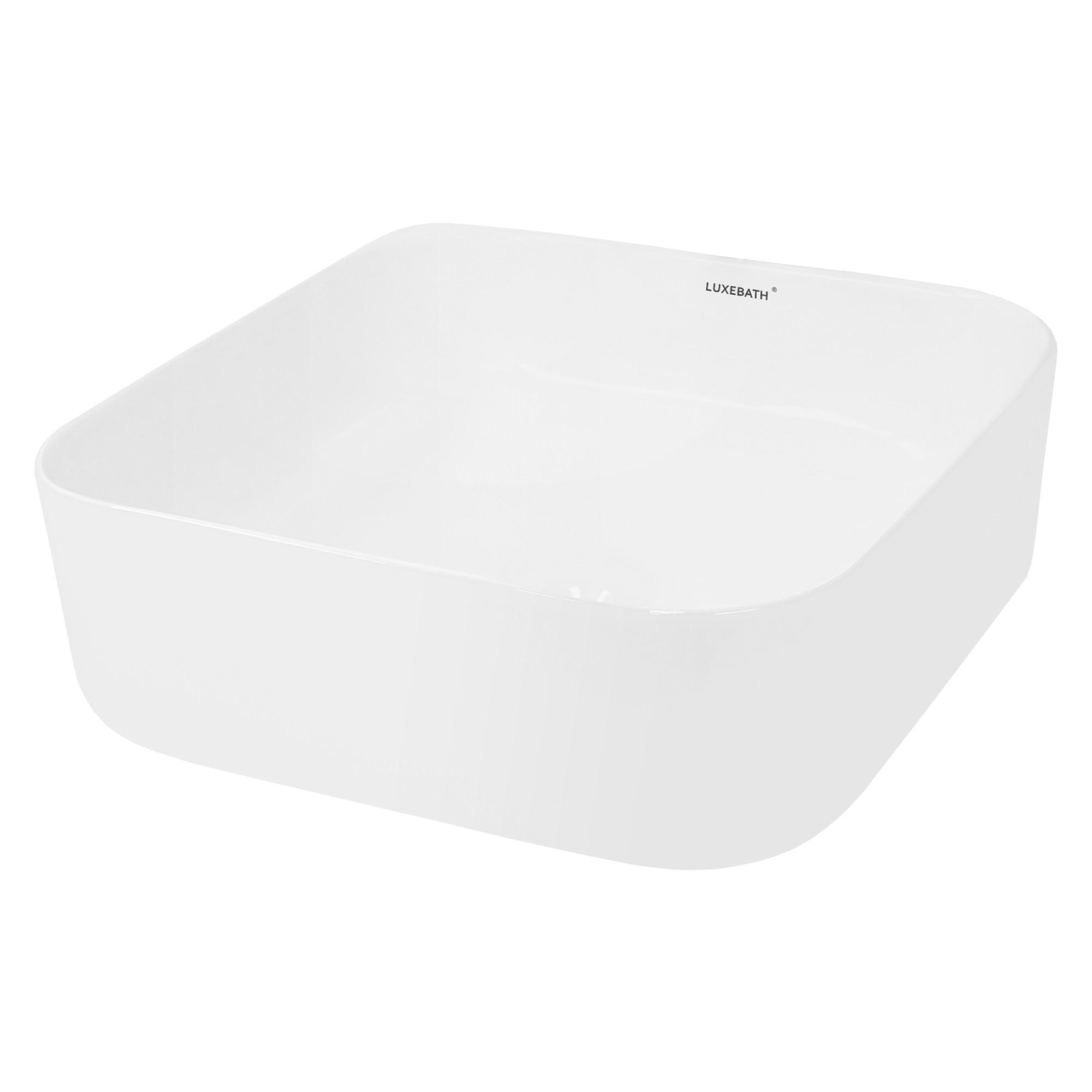 WASCHBECKEN - Weiß, Keramik (39/14/39cm) - LuxeBath