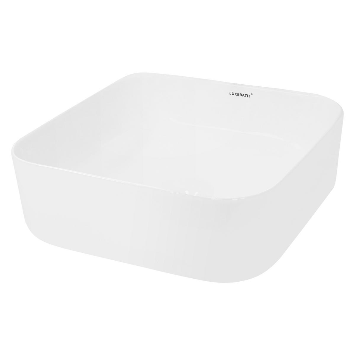 WASCHBECKEN - Weiß, Keramik (39/14/39cm) - LuxeBath