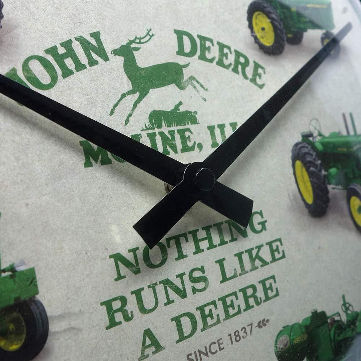WANDUHR 31 cm John Deere Model Chart - Grün, Metall (31/31/5cm) - Nostalgic-Art