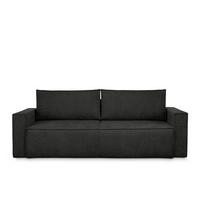 3-SITZER-SOFA NAPI II mit Schlaffunktion, anthrazit - Anthrazit, Textil (228/89/101cm) - KONSIMO®