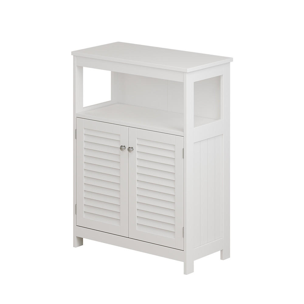 MIDISCHRANK Riad Weiß 60 x 80 cm mit Türen und offenem Fach - Weiß, Holzwerkstoff (60/80/30cm) - Vicco