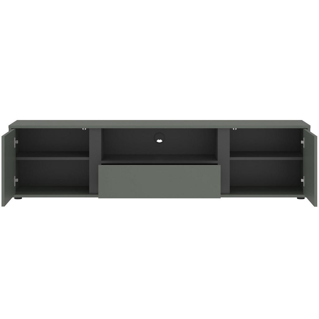 Thumbnail - Feldmann-Wohnen Lowboard, Grau, Grün, Holz, 1 Schubladen, Rechteckig, 177x40x43.5 cm, Wohnzimmer, Wohnwände, Lowboards, ...