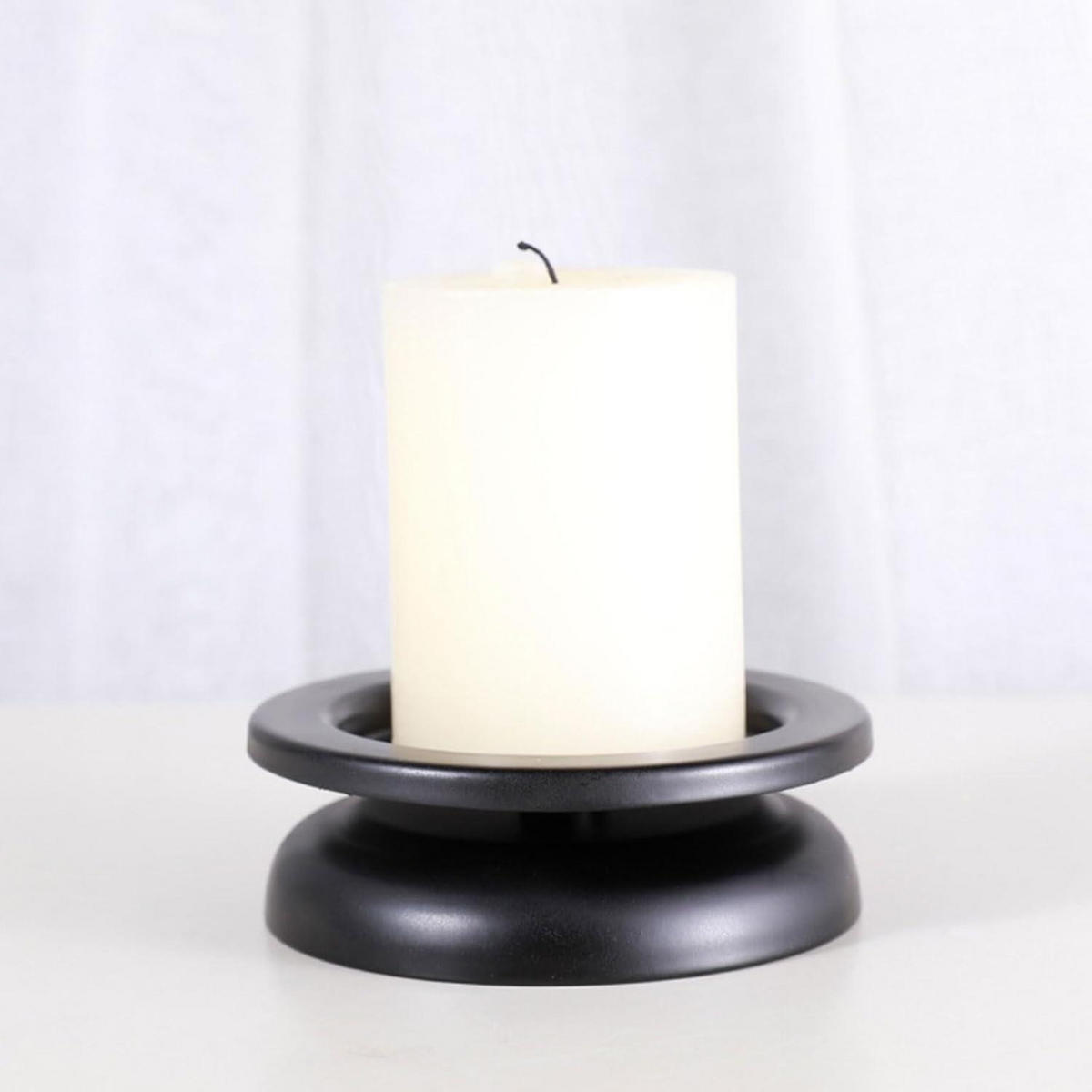 KERZENSTÄNDER Metall Schwarz 10 cm - Schwarz, Metall (10/3/10cm)