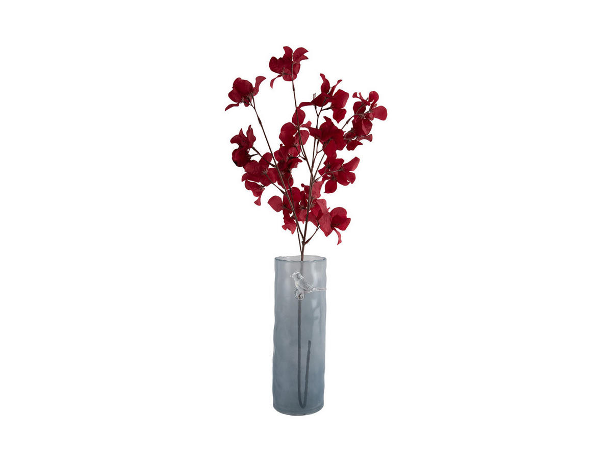VASE Bird On Branch 9/9/27 cm - Blau, Glas (9.5/27cm) - Present Time