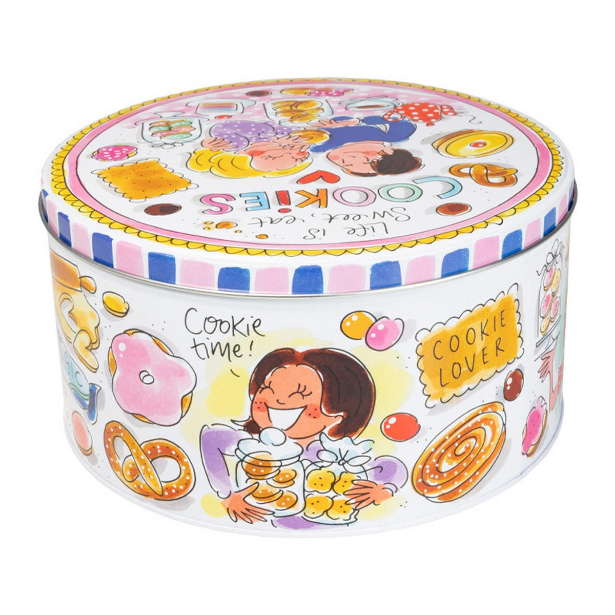 DOSEN Keks in Bunt - 20cm - Multicolor, Metall (19.8/10/19.8cm) - Blond Amsterdam