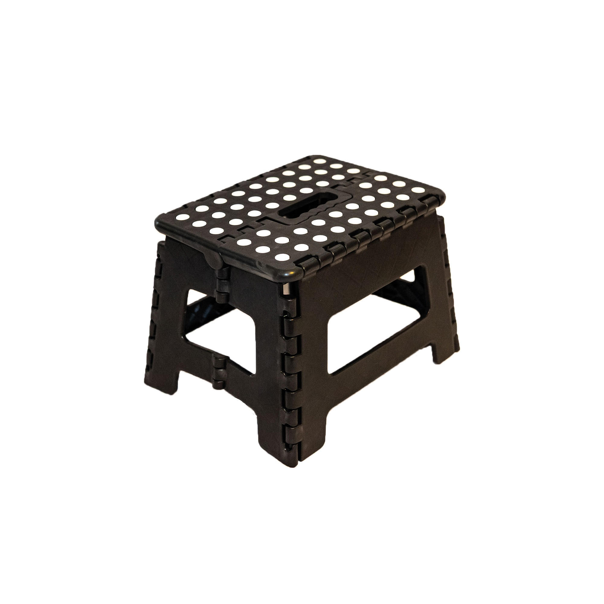 KLAPPHOCKER, Klapptritt 22 cm für Kinder faltbar bis 150 kg Schwarz - Schwarz, Paraffin (25/22/32cm)