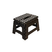KLAPPHOCKER, Klapptritt 22 cm für Kinder faltbar bis 150 kg Schwarz - Schwarz, Paraffin (25/22/32cm)