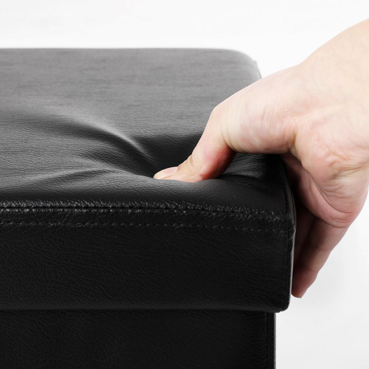 SITZWÜRFEL - Schwarz, Holzwerkstoff (38/38/38cm) - Hansiro