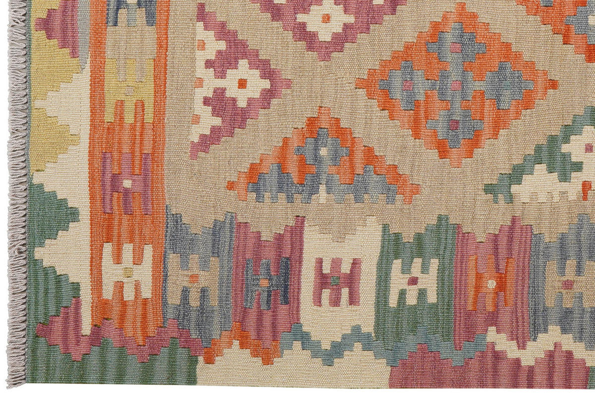 HANDWEBTEPPICH Kelim Gashgai Beige 179/125 cm Schurwolle - Beige, Textil (125/179cm) - Looma