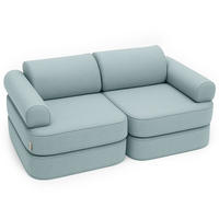 KINDERSOFA, Outzy, Blau - Blau, Textil (120/25/60cm) - MeowBaby
