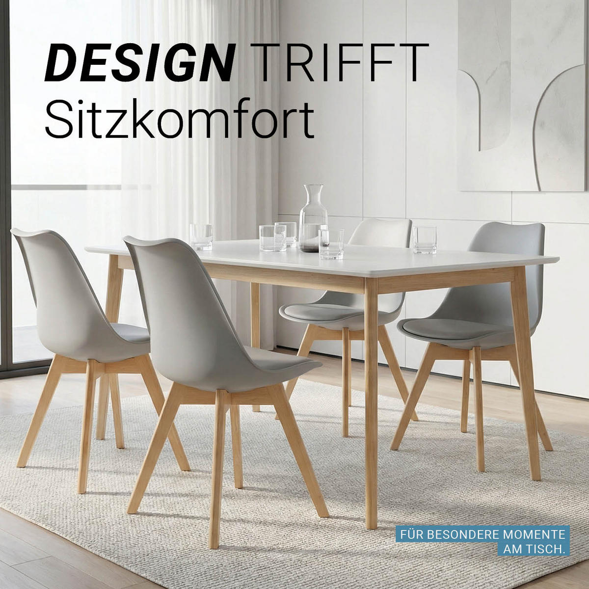 KÜCHENSTUHL Kunststoff Grau - Grau, Holz (46/80/45cm) - Homestyle4u