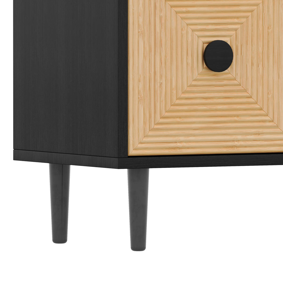 TV-SCHRANK Schwarz 150/38/55 cm - Schwarz, Holzwerkstoff (39.5/55/120cm) - Urban Meuble