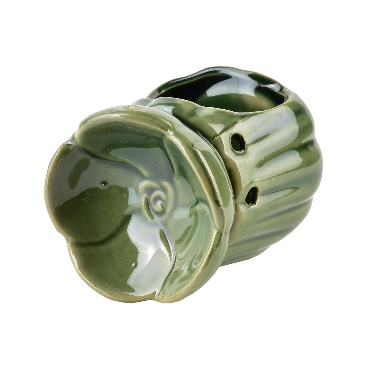 DUFTLAMPE Basic Grün 6.5/6.5/7.5 cm Keramik - Grün, Keramik (7.5cm) - Mondex