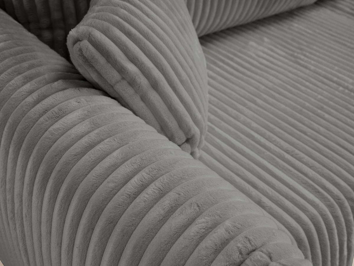 SOFA Hallora - Stahl (Tilia 90) - Anthrazit, Holzwerkstoff (240/88/108cm) - Möblo