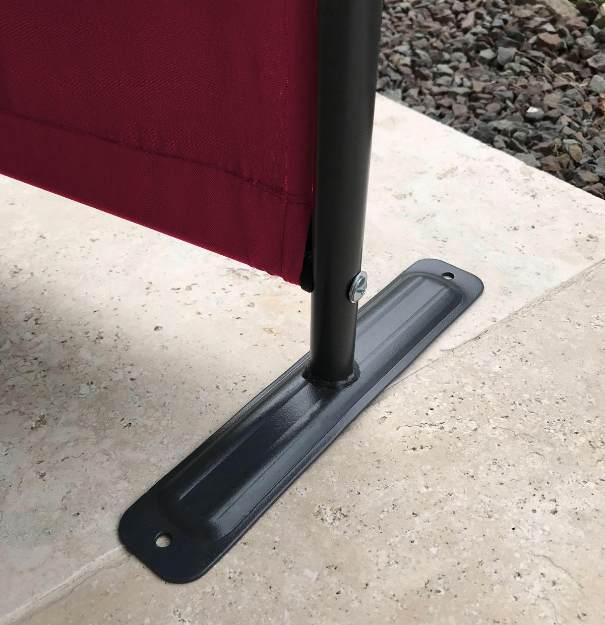 PARAVENT 2 Stück 4-tlg. 220x165 cm Rubinrot - Rot, Metall (220/165cm) - QUICK STAR