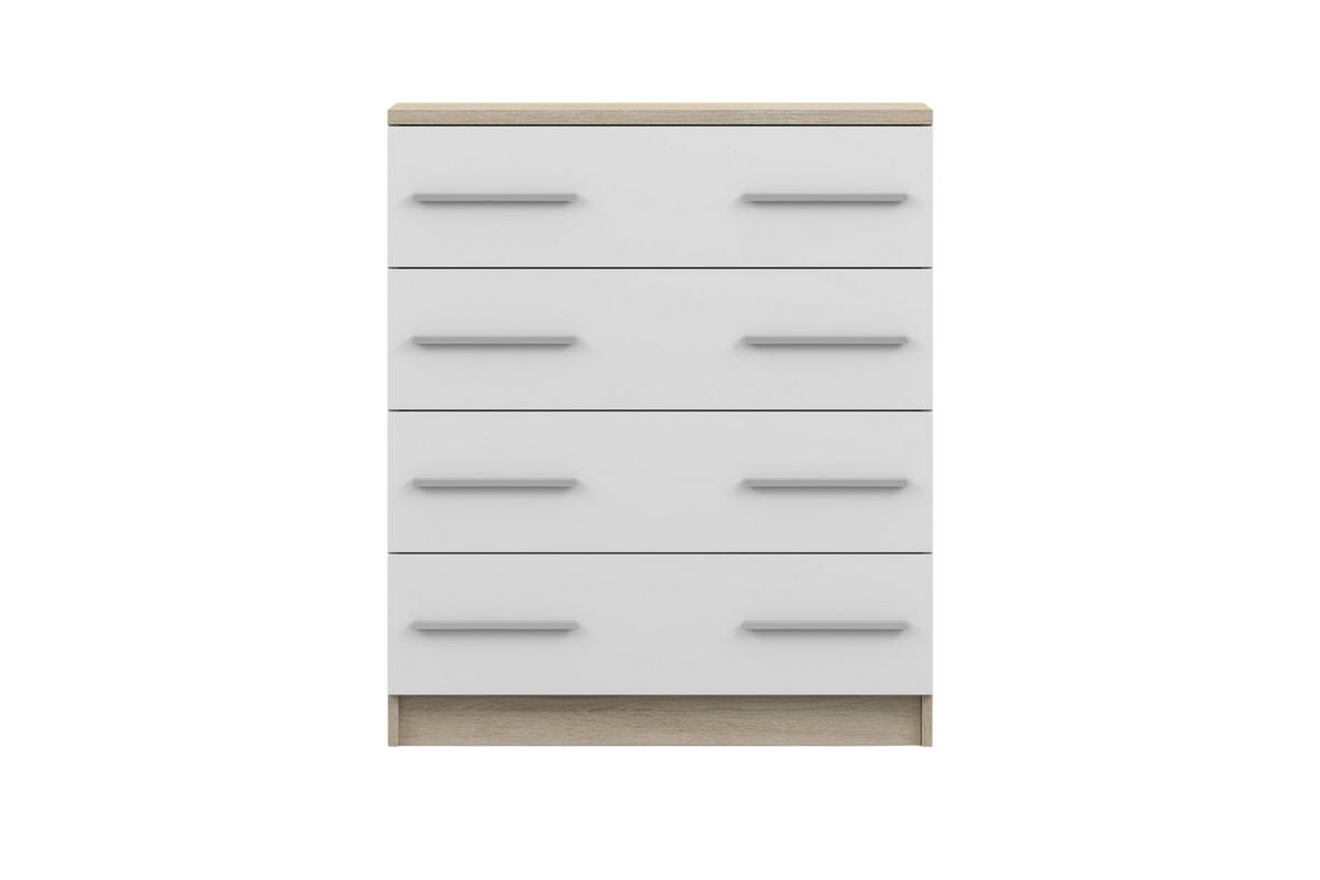 JUGENDZIMMER-SET TILL 06 PLUS 4-teilig in Eiche Sonoma / Weiß matt - Eichefarben/Weiß, Holzwerkstoff (410/200/61cm) - Deine Möbel 24