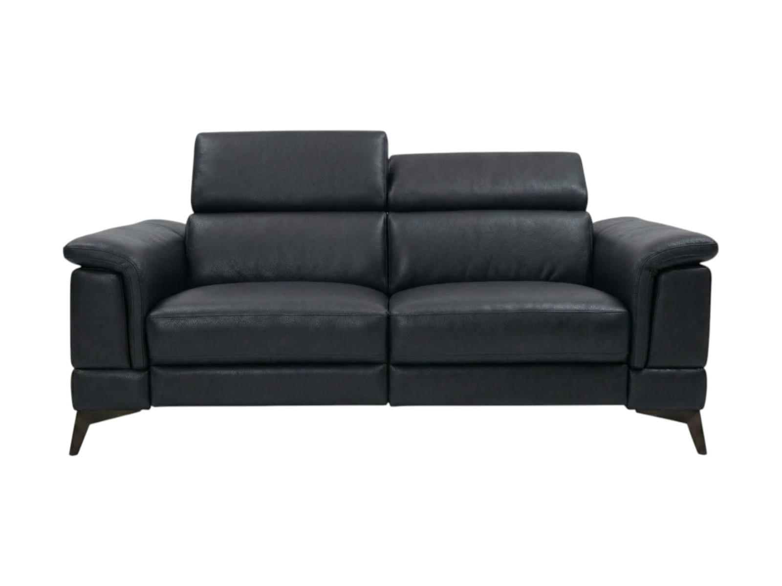 2-SITZER Sofa Planet Echtleder Schwarz - Schwarz, Leder/Metall (172/80/110cm)