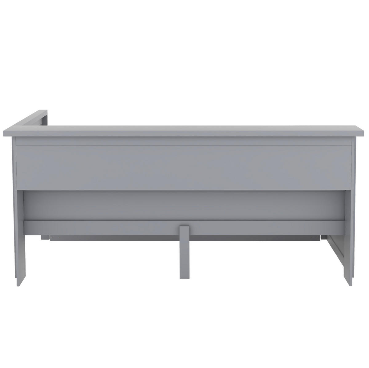 BETT 90/200 cm Grau mit Ausziehbett und LED-Beleuchtung - Grau, Holzwerkstoff (90/200cm) - Flora Grace