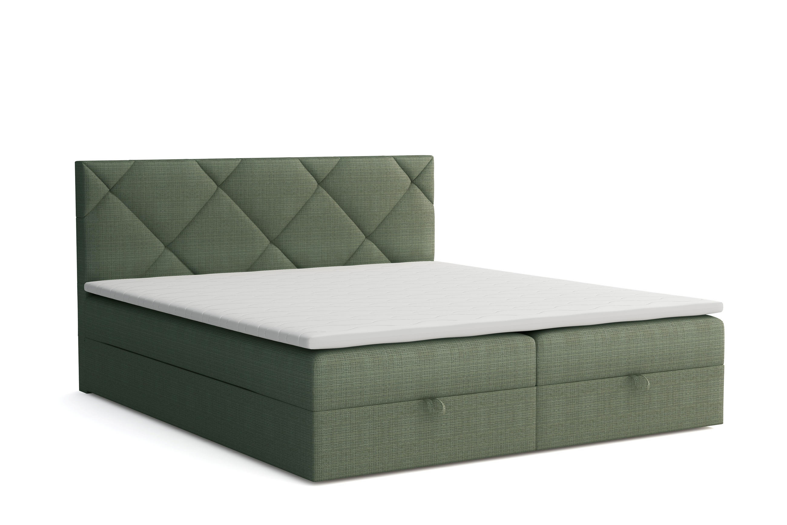 BOXBETT Panama 140x200 Grün - Grün, Textil/Metall (140/200cm) - VLR BEDS