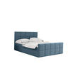 BOXBETT mit Bettkasten und Matratze Topper HANA Stoff Matt Velvet Hellblau 140x200 cm H2-Pocket - Hellblau, Holz/Textil (140/200cm) - Kaiser Möbel