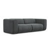 3-SITZER SOFA Chenille Stoff Grau - Schwarz/Graphitfarben, Kunststoff/Textil (228/70/89cm) - LaMiaSofa