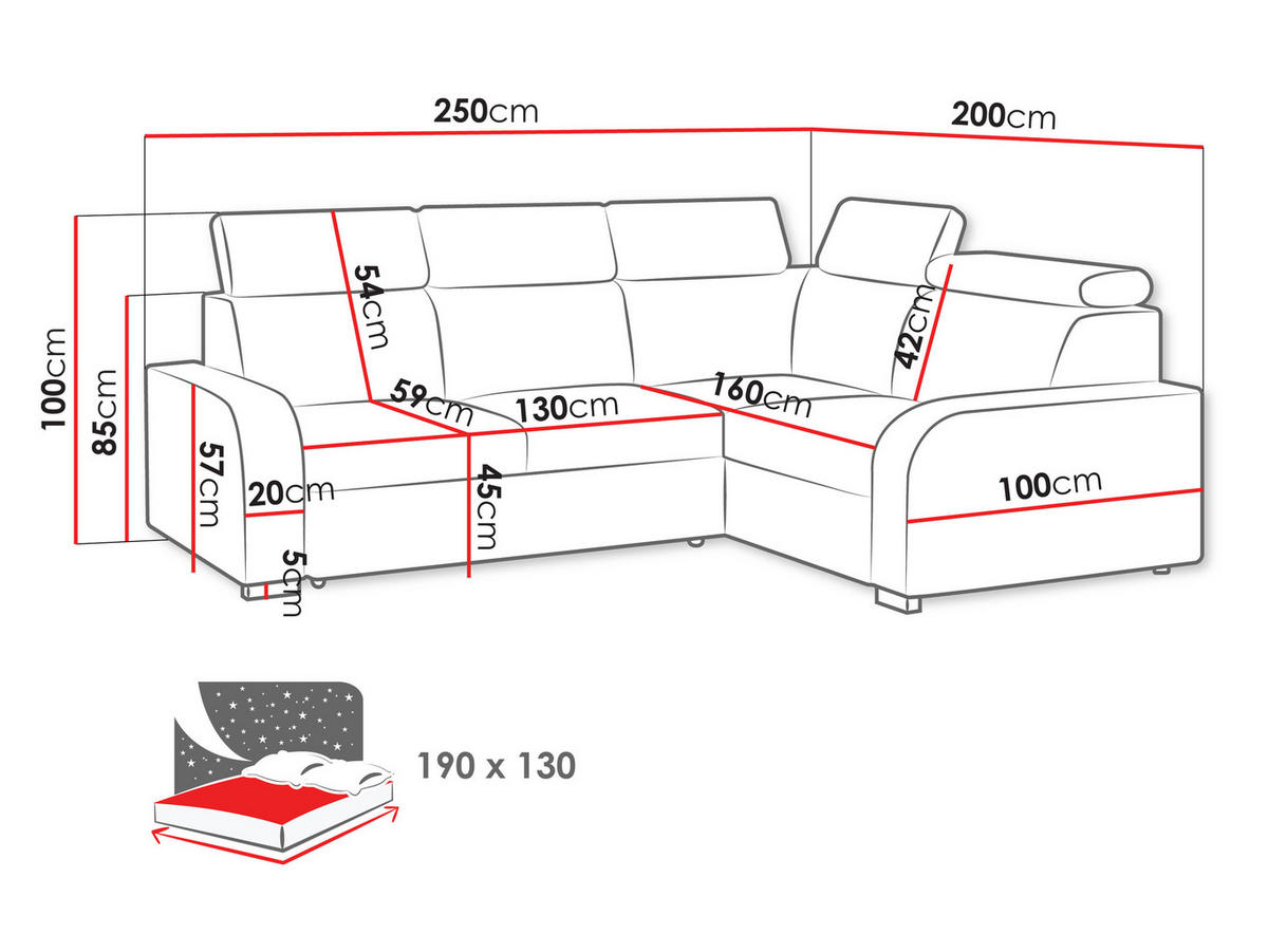 ECKSOFA Oslo 2rR1 80 - Silberfarben/Naturfarben, Holz/Kunststoff (250/200cm) - MIRJAN24
