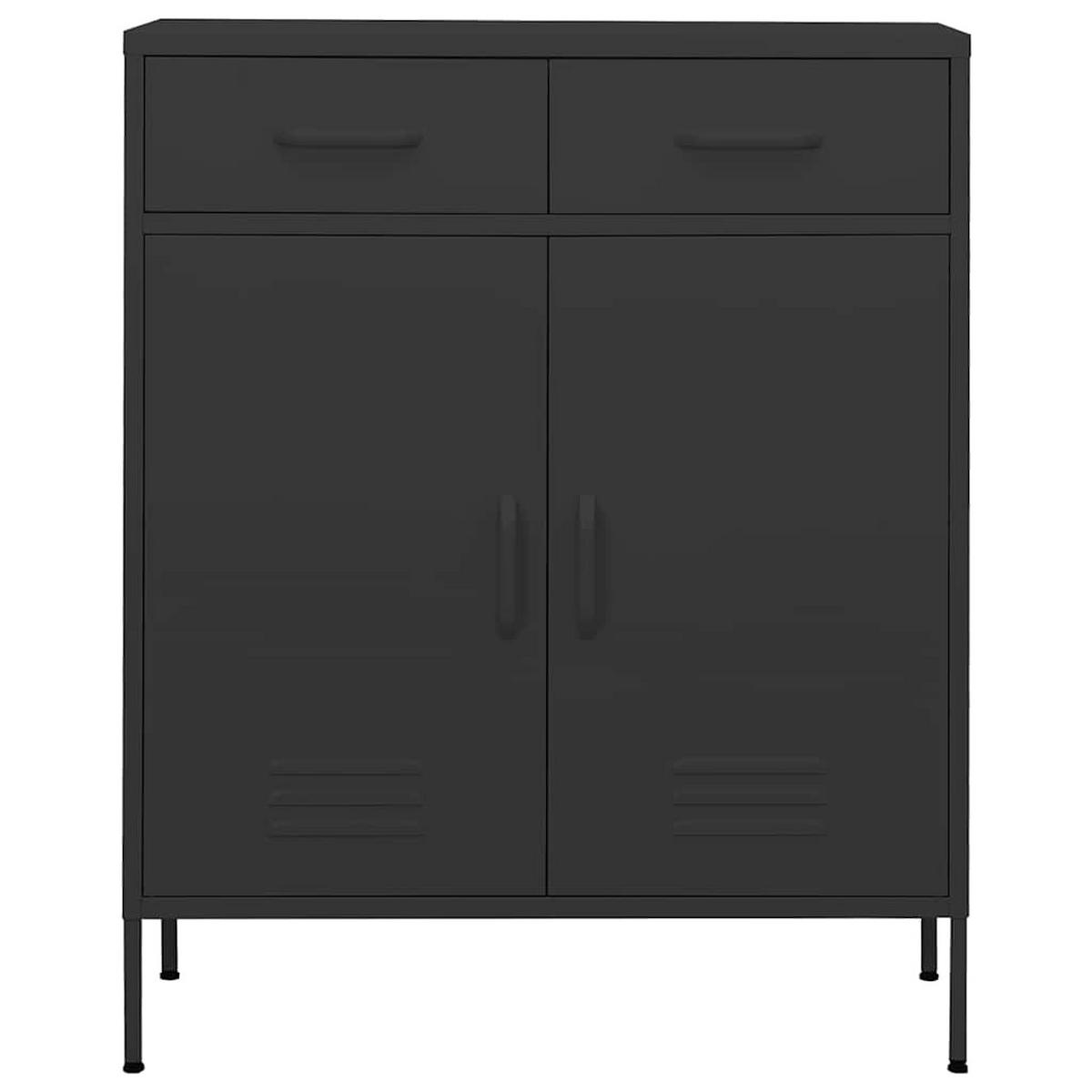 LAGERSCHRANK Anthrazit 80/35/101,5 Cm Stahl - Anthrazit, Metall (35/101.5/80cm) - vidaXL