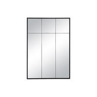 SPIEGEL Fenster Industriell - Eisen - 105 x 150 cm - Schwarz - BELLAGIO - Schwarz, Metall (105/150/2cm) - Vente-Unique