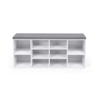 SCHUHBANK Melbourne - Weiß, Holzwerkstoff (30/48/104cm) - Hansiro