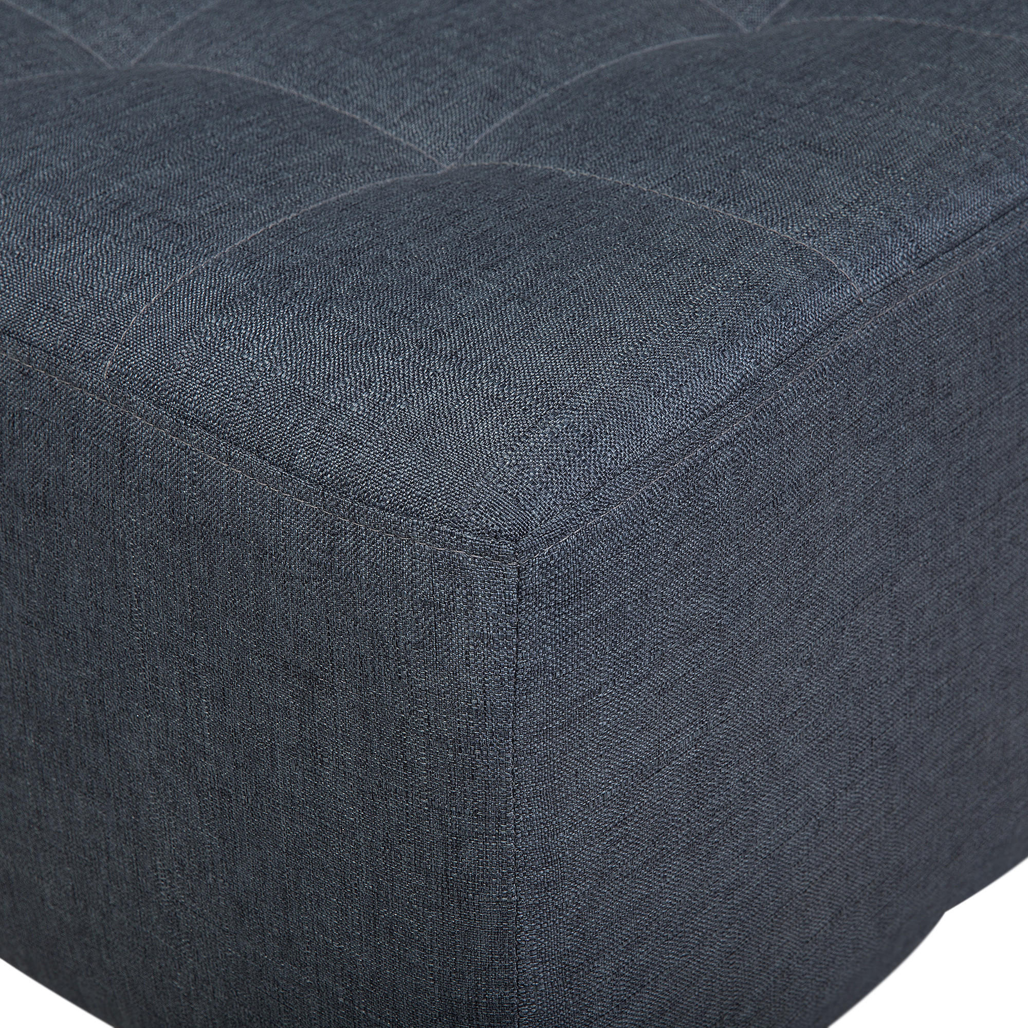 OTTOMANE Aberdeen 80/80/36 cm - Grau, Kunststoff/Textil (80/36/80cm) - Beliani