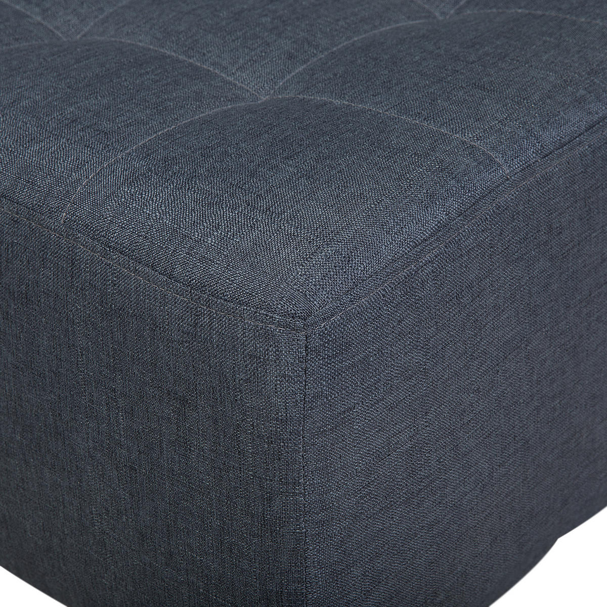 OTTOMANE Aberdeen 80/80/36 cm - Grau, Kunststoff/Textil (80/36/80cm) - Beliani