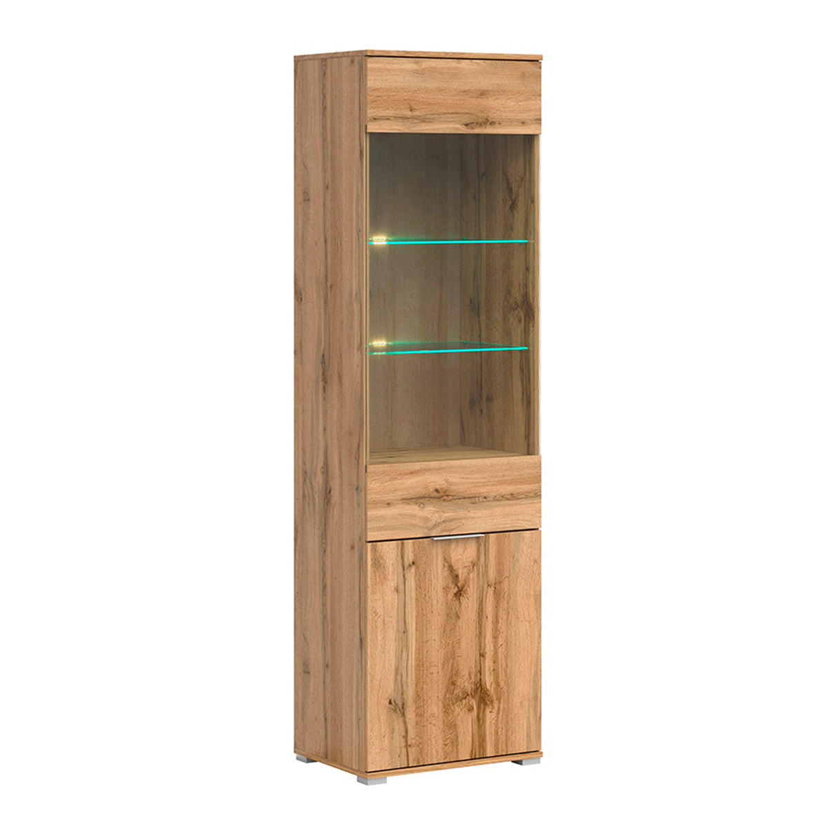 VITRINE Selma Holz - Braun, Holzwerkstoff (56/195/41cm) - Petits-meubles