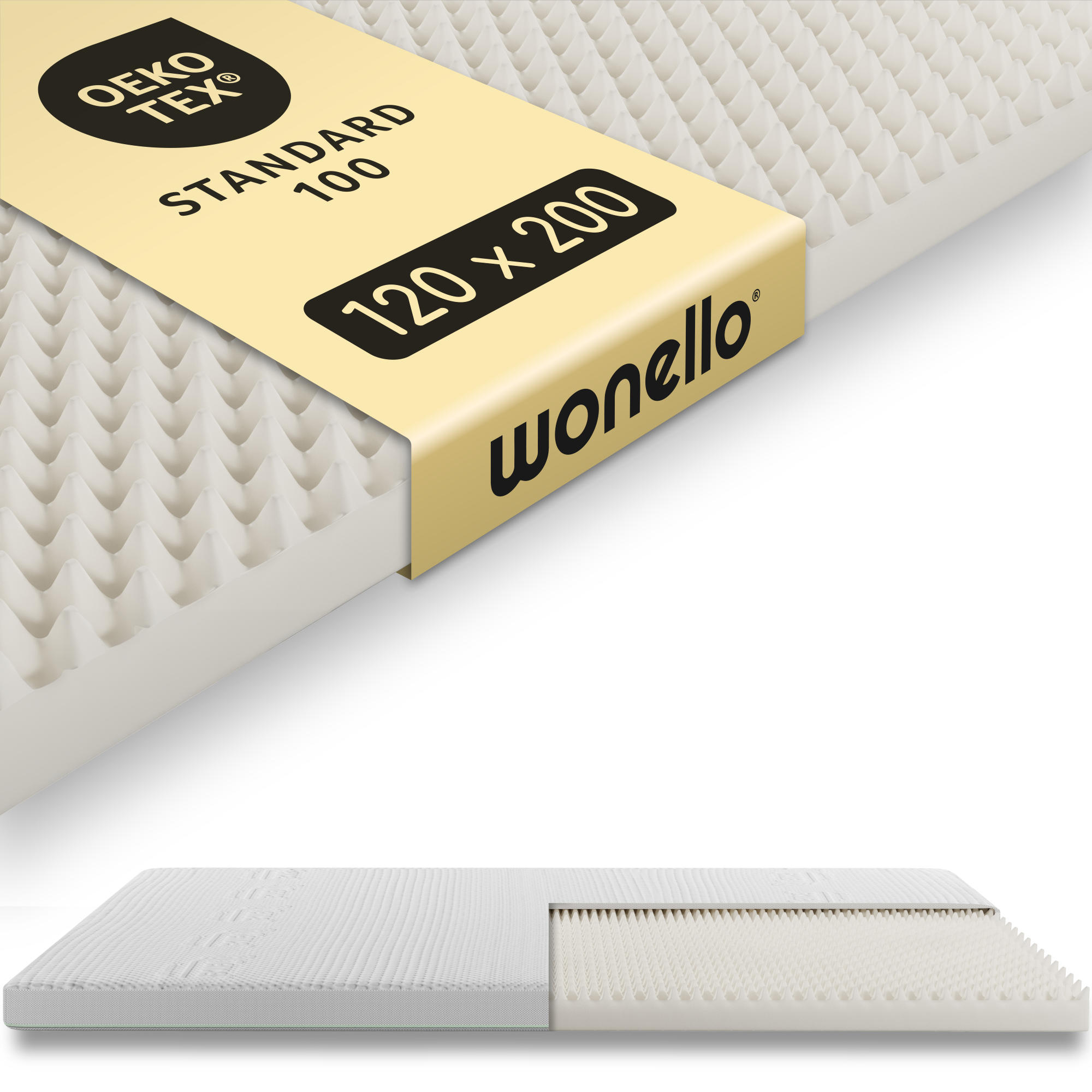 wonello Topper Weiß 120x200 cm