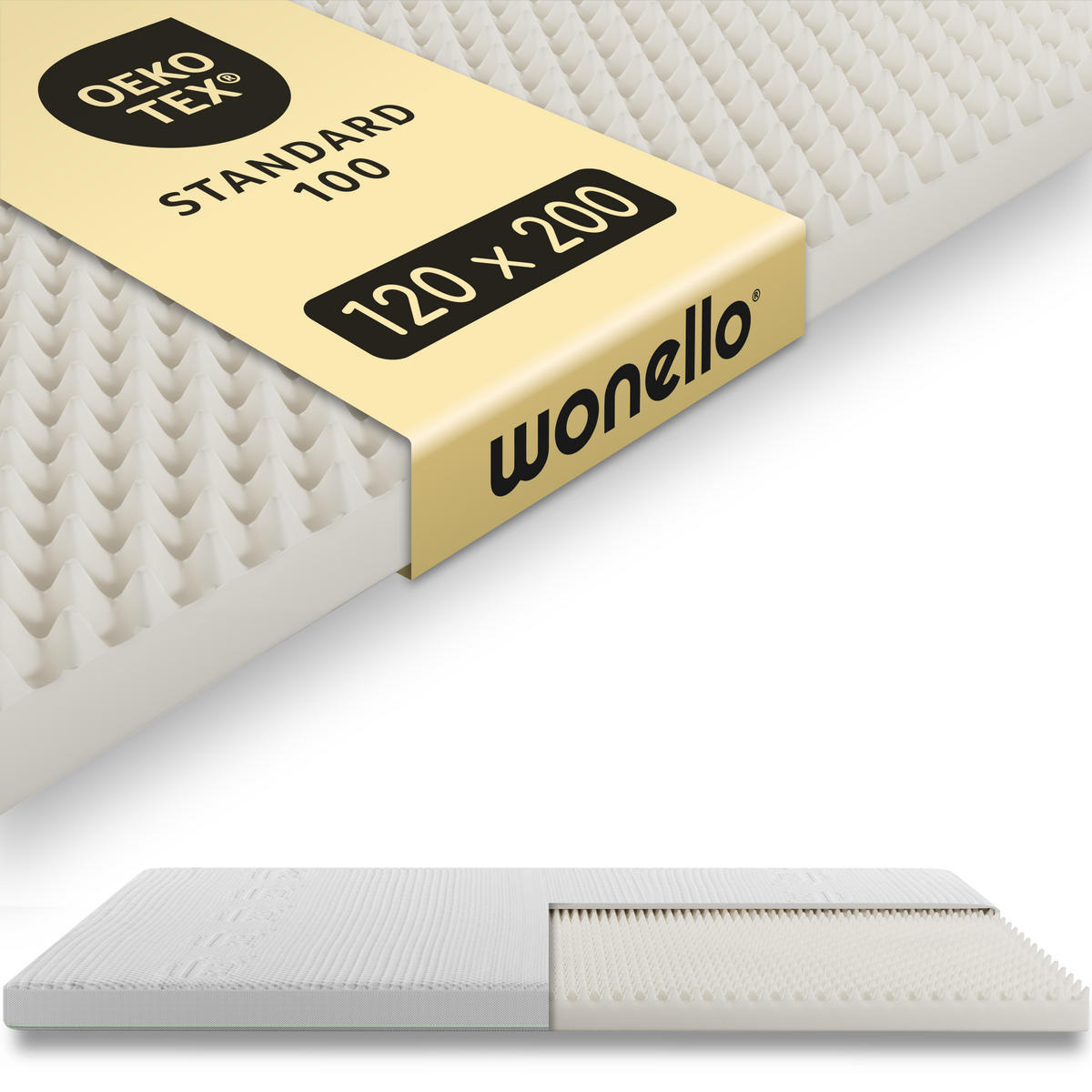 TOPPER 120/200 cm PureRelax - Weiß, Textil (120/200cm) - wonello