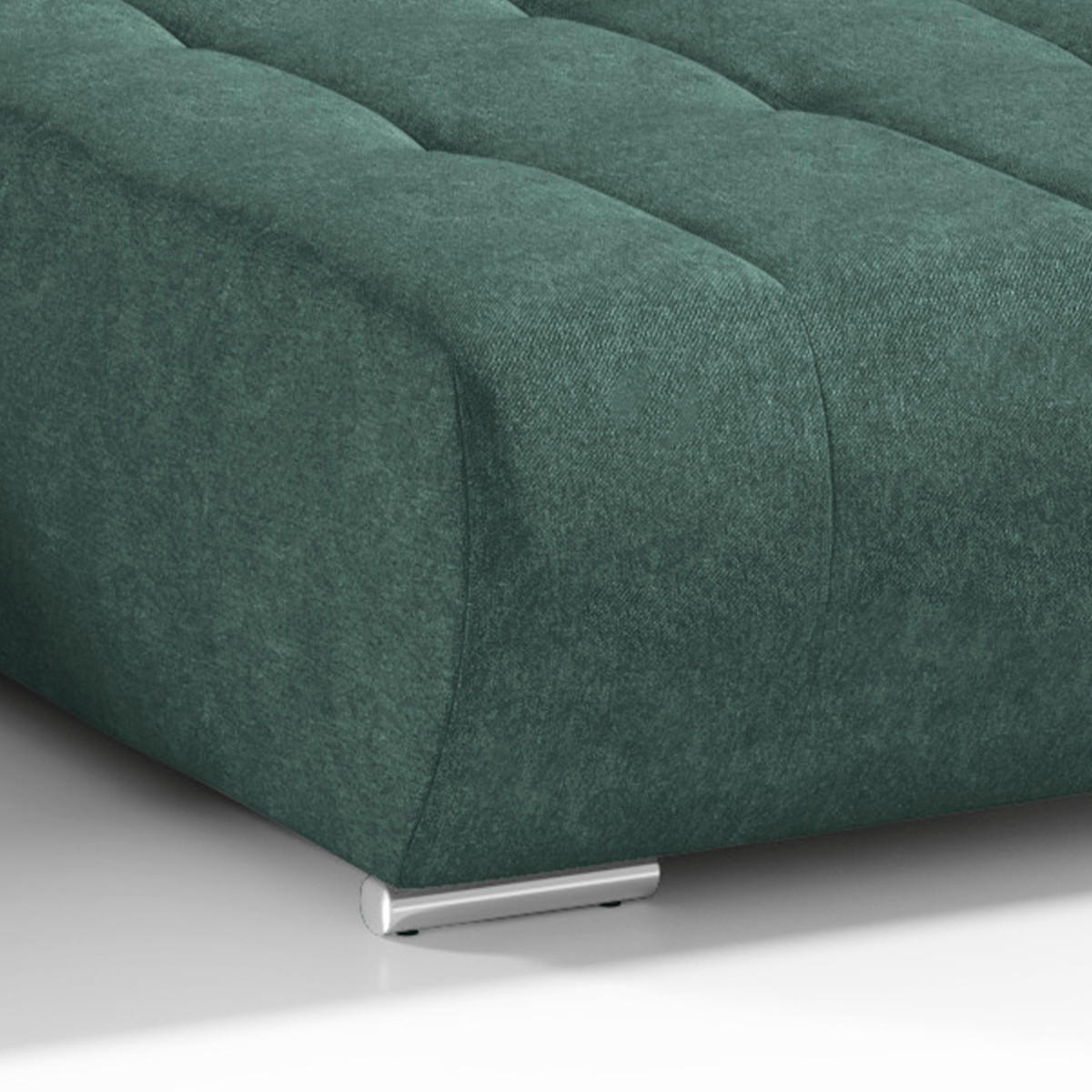 PANORAMASOFA Jonas 5 Sitzplätze Grün - Grün, Holzwerkstoff (350/85/185cm) - Petits-meubles