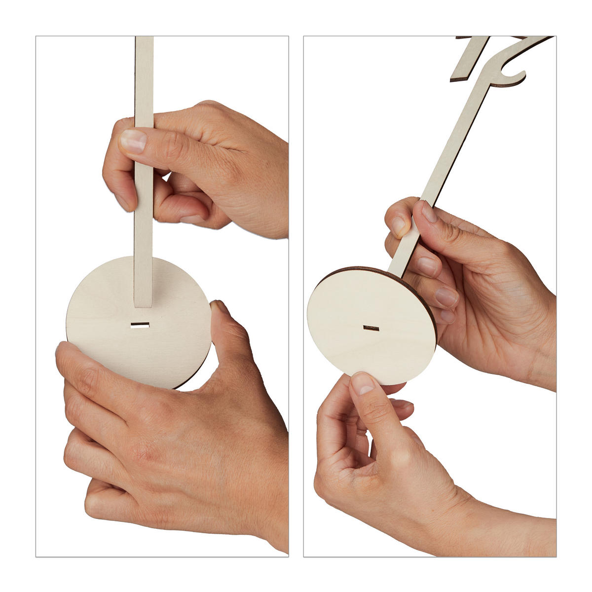 20XČÍSLA stolov - svetlohnedá, drevo (7.5/35/7.5cm) - Relaxdays