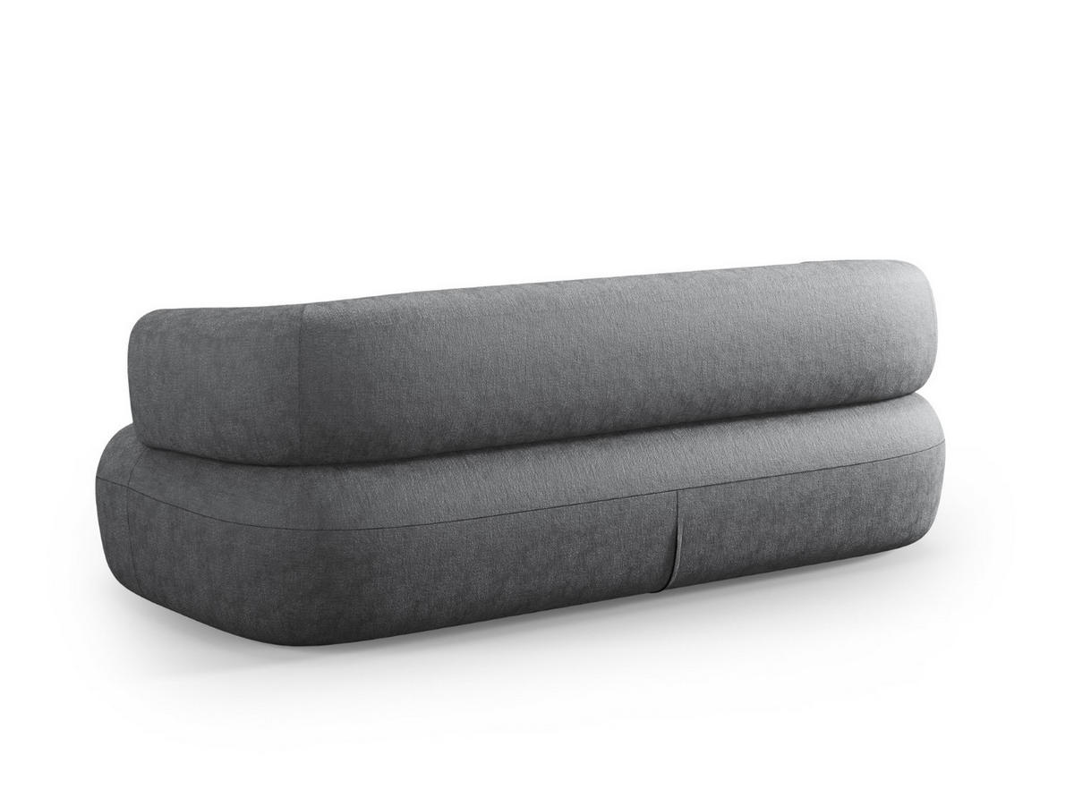 SOFA Jenny aus Chenille-Stoff dunkelgrau 3 Sitzplätze - Dunkelgrau, Textil (90/73/178cm) - Micadoni