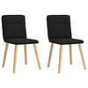 ESSZIMMERSTÜHLE 2 Stk. Schwarz Stoff 45*54*86cm - Schwarz, Metall (45/86/54cm) - ZMH