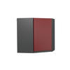 ECKHÄNGESCHRANK R-Line Rot 57 cm J-Shape - Anthrazit/Rot, Holzwerkstoff (57/60/34.1cm) - Vicco