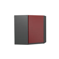 ECKHÄNGESCHRANK R-Line Rot 57 cm J-Shape - Anthrazit/Rot, Holzwerkstoff (57/60/34.1cm) - Vicco