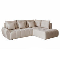 ECKSOFA DOLCE mit Schlaffunktion und Bettkasten Beige-Grau - Greige, Holzwerkstoff/Kunststoff (266/190cm) - Idohome