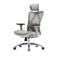 BÜROSTUHL Grau, Weiß - Weiß/Grau, Textil (66/128/93cm) - SIHOO