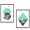 POSTER Set Mit 2 Geometrisch Formen A4 Rahmenlos - Klar, Papier (29.7/5/21cm) - Nacnic