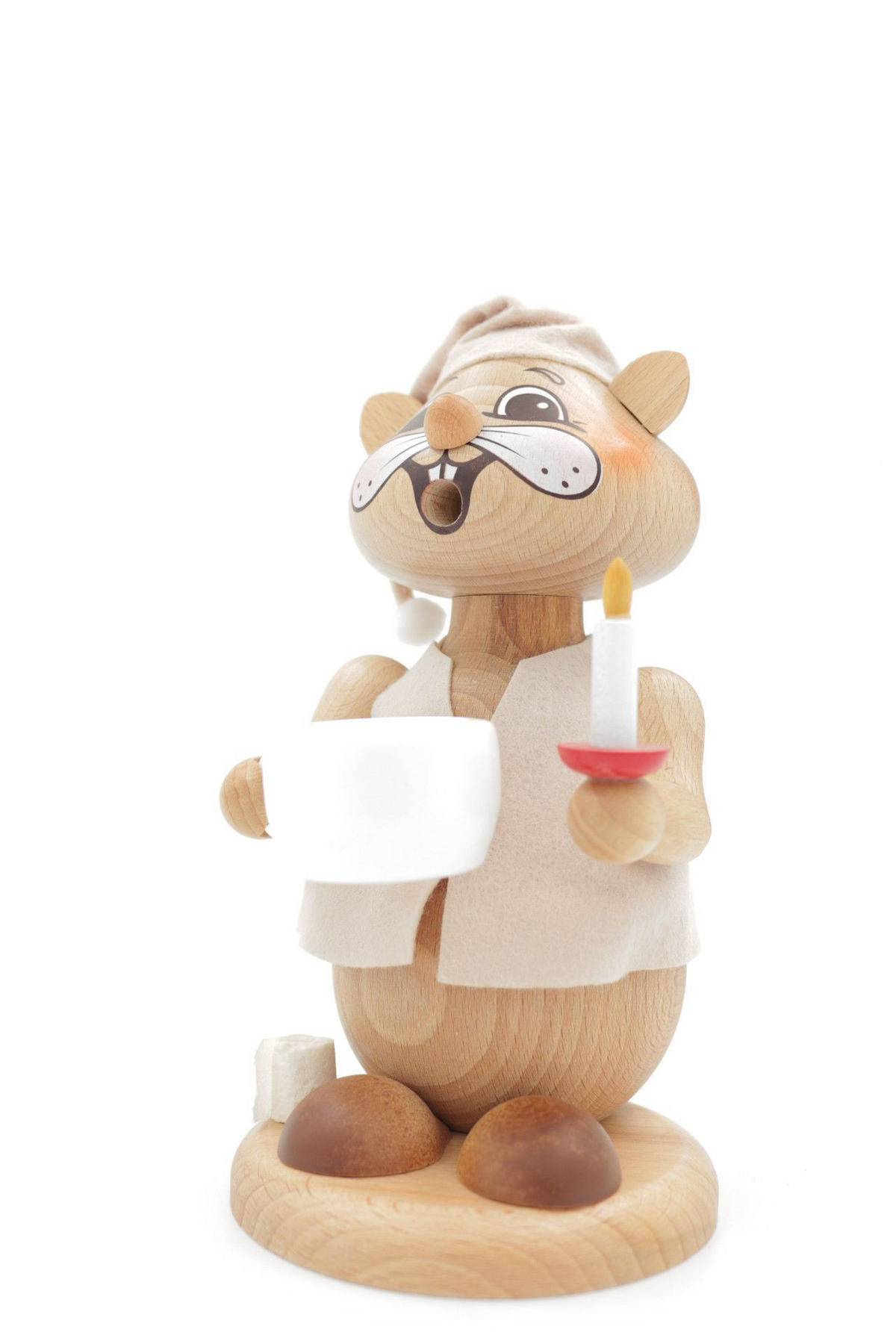 RAUCHFIGUR Hamster Nachtwandler 18 cm - Multicolor, Holz (12/18/0.1cm)
