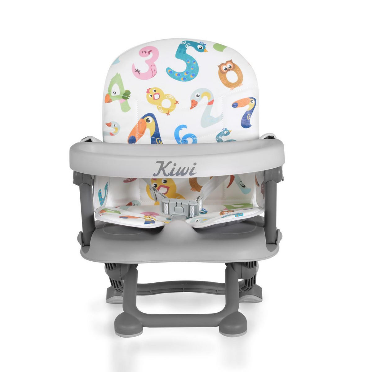 KINDERSTUHL Kiwi grau weiss Kinder Stuhl-, Sitzerhöhung, Boostersitz, Tisch, klappbar - Grau, Kunststoff (35/50/30cm) - Moni