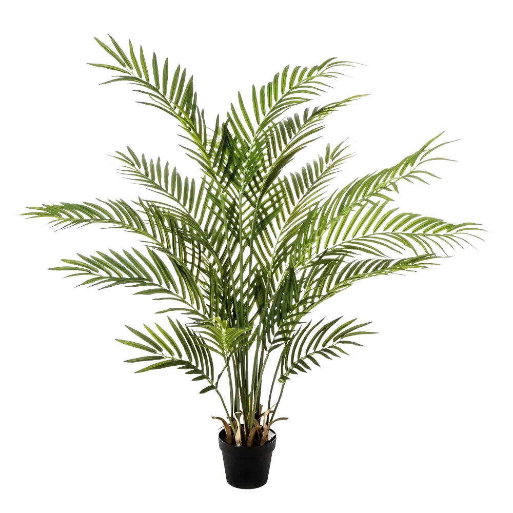 KUNSTBAUM Künstliche Goldfruchtpalme - Eva 130 cm - Grün, Kunststoff (130cm) - aplanta