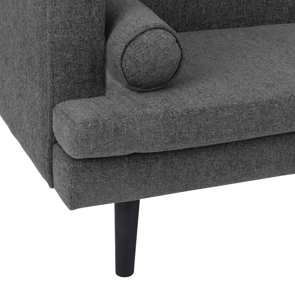 KINDERSOFA 2-Sitzer Keavy Flachgewebe anthrazit - Anthrazit, Kunststoff (102/57/34cm) - 58aufmkessel