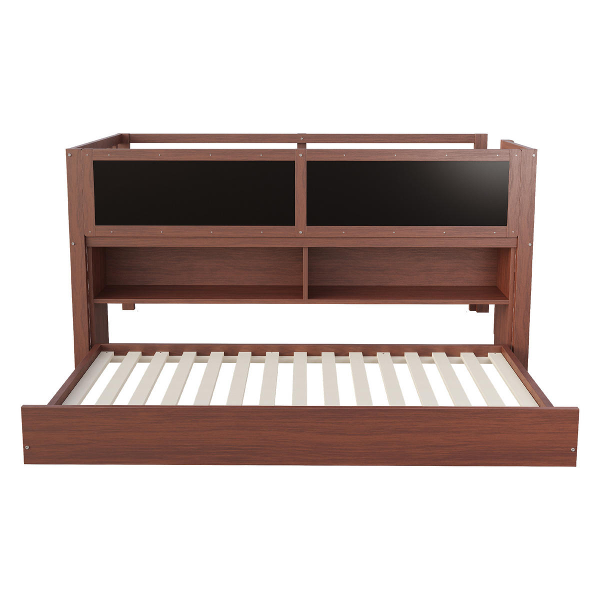 HOCHBETT mit Ausziehbett 90x200 cm Massivholz Braun - Braun, Holz (90/200cm) - Meubliv